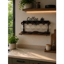 Kahve Köşesi Standı / Coffee Yazılı Tek Raflı Organizer