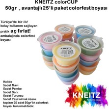 Kneitz Colorfest Boyası  25ADET x 50GR. Karışık Renklerde Festival Toz Boyası, Holi Boya