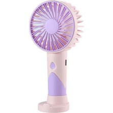Feny FN-F20 Pembe-Mor Kademeli Ultra Sessiz Şarjlı Taşınabilir 500MAH Mini El Fanı