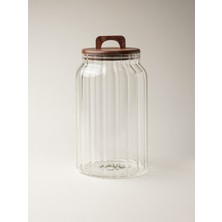 Minihol Tulip Akasya Kapaklı Cam Kavanoz (4000 Ml)