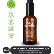 Bio Spells Intense Repair Night Serum 30ml - Yaşlanma & Kırışıklık Karşıtı & Onarıcı Retinol Gece Bakım Serumu
