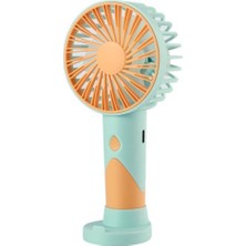 Feny FN-F20 Mavi-Turuncu Minifan Kademeli Ultra Sessiz Şarjlı Taşınabilir 500MAH Mini El Fanı