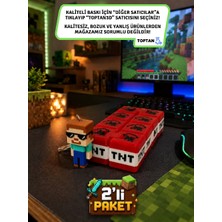 Toptan3D TNT Tarzı Stres Küpü, infinity cube + Gözlüklü Karakter Anahtarlık Hediyeli (Büyük Boy - 8cm)