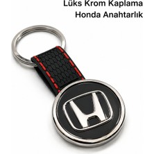 SAVEK Premium Honda Anahtarlık Krom Kaplama Oto Anahtarlık Metal Gövde Honda Araba Anahtarlık