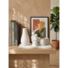 Canseb Elegance 4'lü Dekoratif Sarmaşık Sevgili & Retro Karavan & Vazo Dörtlü Set