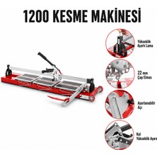 Badem10 Mekanik 120 'lik Manuel Granit Seramik Fayans Kesme Makinesi 120 cm Açılı Ayarlanabilir Taşınabilir