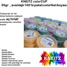 Kneitz Colorfest Boyası  100ADET x 50GR. Karışık Renklerde Festival Toz Boyası, Holi Boya