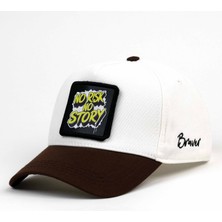 Braver Beyaz/kahve No Risk No Story Logolu Şapka