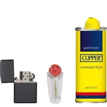 UltraMint Siyah Çakmak Clipper Benzin 133 ml 5'li Taşıma Seti