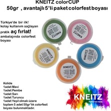 Kneitz Colorfest Boyası  5ADET x 50GR. Karışık Renklerde Festival Toz Boyası, Holi Boya