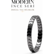 Morlisse Hematit Doğal Taş Bileklik