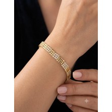 Melisa Takı & Aksesuar 14K Gold Renk Ysx Zirkon Taşlı Bileklik 20CM Ayarlanabilir