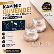 Gio Ticaret - 2'li Kendinden Yapışkanlı Şeffaf Kapı Stoperi - Duvar Koruyucu Kapı Tamponu - Sessiz Kapı Durdurucu - Vida Gerektirmez Güçlü Yapışkanlı Kapı Stopu