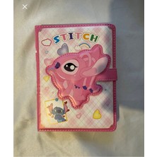 Facnspt Stitch Temalı Kilitli Planlayıcı Defter – Pembe