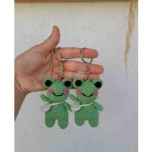 Amigurumi Kurbağa Anahtarlık (1ADET)