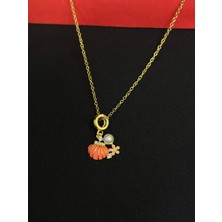 Melisa Takı & Aksesuar 316L Çelik Gold Renk Charm Kolye