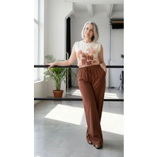 Byemelika Kahve Ayrobin Kumaş Pantolon
