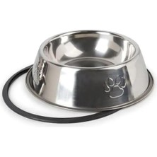 Paslanmaz Çelik Kedi,köpek Mama ve Su Kabı,kaymaz Tabanlı (22 Cm)