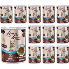 How Meow Yetişkin Kedi Balıklı ve Jöleli Konserve Mama 400 gr x 12 Adet