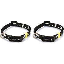 Köpek Tasması, Siyah, 35-50CM, 20MM (2 Paketi)