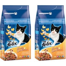 Felix Farmhouse Yetıskın Kedıler Icın Kedi Maması, Tavuklu ve Hindi Etli 2 kg (2 Paketi)