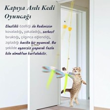 Okavango Elastik Kendinden Yapışkanlı Renkli Kedi Oyun Oltası Kedi Oyuncağı Yapışkanlı Olta Eğitim Oyuncağı (2 Adet)
