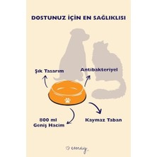 Kedi Köpek Mama ve Su Kabı Pati Desen,flame