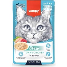 Pouch Ton Balıklı ve Tavuklu Yaş Kedi Maması 70GR x 10 Adet