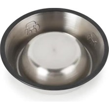 Paslanmaz Çelik Kedi ve Köpek Mama Kabı - Kaymaz Tabanlı, Dayanıklı Besleme Tası (16 Cm)