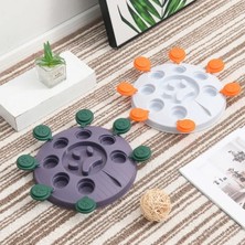 Kedi Köpek Bulmacası ve Yavaş Yeme Mama Kabı Beyaz-Sarı