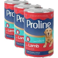 Proline Kuzu Etli Gravy Yetişkin Köpek Konservesi 400 gr (3 Paketi)