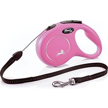 Flexı® Yeni Klasik Geri Çekilebilir Köpek Tasma (Kordon), Ergonomik, Dayanıklı ve Dolaşmayan Evcil Hayvan Yürüyüş Tasma 26 Lbs'ye Kadar Köpekler Için, 16 Ft, Küçük, Pembe
