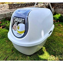 Smart Kapalı Kedi Tuvaleti - Gri 53 cm