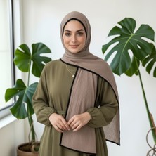 Ang-Scarf 75 x 180 Fil Dişi Renk Müslin Şal - Ağırlık Yapmaz - Ütü Gerekmez - Dört Mevsim Kullanıma Uygun - Kayma Yapmaz
