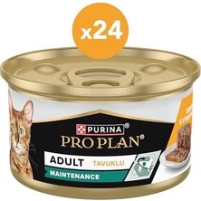 Purina Pro Plan Maintenance Tavuklu Yetişkin Kedi Maması 85GR Konserve x 24 Adet