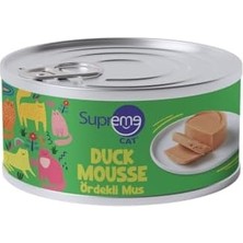 Supreme Cat Ördekli Islak Kedi Maması, Yüksek Proteinli Yaş Kedi Maması 85 gr 24'lü