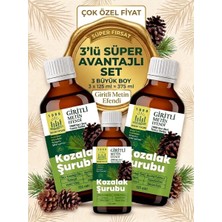 3 Şişe x 125 ml Kozak Bergama Kozak Vakfı Kozalak Şurubu  Giritli Metin Efendi Şurup