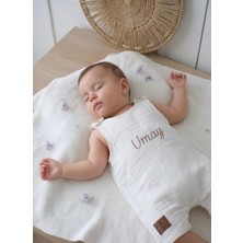 Baby Clime Askılı Müslin Bebek Tulumu Isim Nakışlı Yazlık Salopet