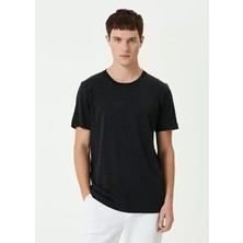 Demir Grup cc Unisex Basic Bisiklet Yaka Regular T-Shirt - Siyah