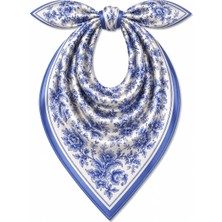 Mavi Masal Mavi Desenli Kadın Fular Ve Bandana