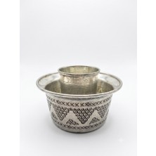 Aura Copper Bakır Ehli Keyf Ağır Bakır Işleme Mat ve Içi Kalaylı - Üzüm Dövme Desenli Gri ve Rose -9 cm Boy