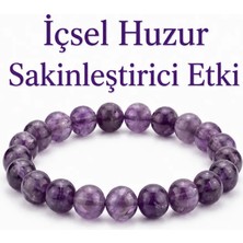 Cunda Doğal Taş Design Ametist Doğal Taş Bileklik 8mm.Standart bileklik ölçüsüdür. 19 cm.İstenildiği takdirde farklı ölçülerde sipariş hazırlanabilir.