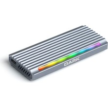 USB 3.2 Gen2 Type C - M.2 Nvme & Sata SSD Rgb Led'li Disk Kutusu (Dk-Ac-Dsem5)