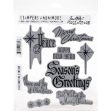 Elivora Tim Holtz – Anon Cling Rbbr Damga Seti Cmas #2, # 2