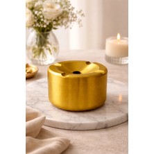 Evmodas Gold Metal Kapaklı Lüks Küllük | Kokusuz, Modern ve Şık Tasarım