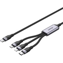 Type-C 3in1 Lightning Usb-C Micro USB Çoklu Şarj Kablosu 20W 1,5m