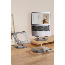 Yüksekliği Ayarlanan 360° Dönebilen Alüminyum Ergonomik Laptop Standı, Laptop Yükseltici 10�