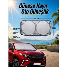 Ufak Tefek Şeyler Tesla Model 3 Long Range Araca Uygun Araç Ön Cam Güneşliği Katlanabilir   Oto Güneşlik