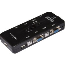 Port USB Kvm Switch 4 Kasa 1 Monitör Switch