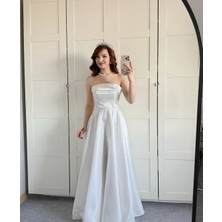 Satenia Store Diana Abiye Elbise Saten Yeni Moda Özel Dikim